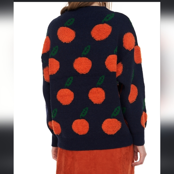 NWOT Cider Orange Pattern Sweater - Picture 3 of 4